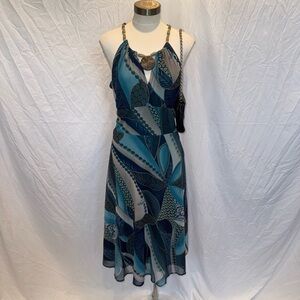 ECI New York 90s Y2K 2000s Boho Sheer AOP Graphic Fairy Dress